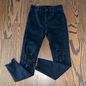 American Eagle Black Ripped Jeans (00 short)
